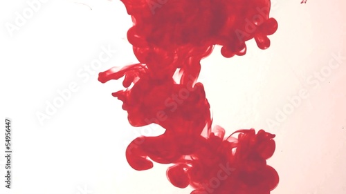 Red ink in water