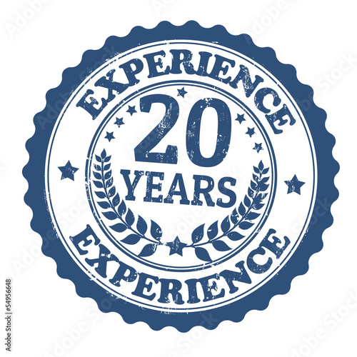 20 Years Experience stamp
