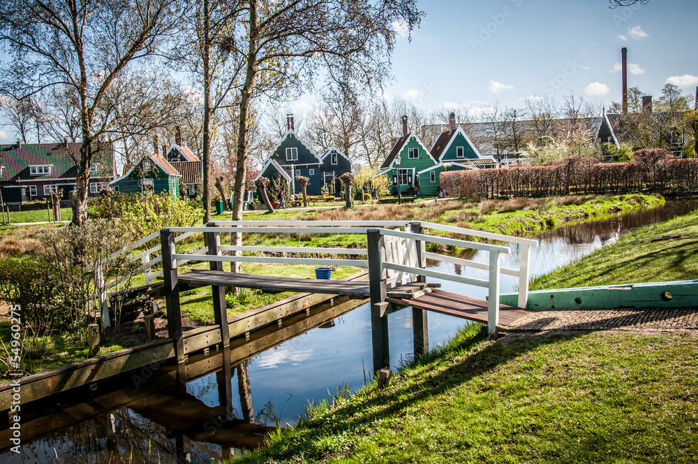 Obraz premium village with wooden houses