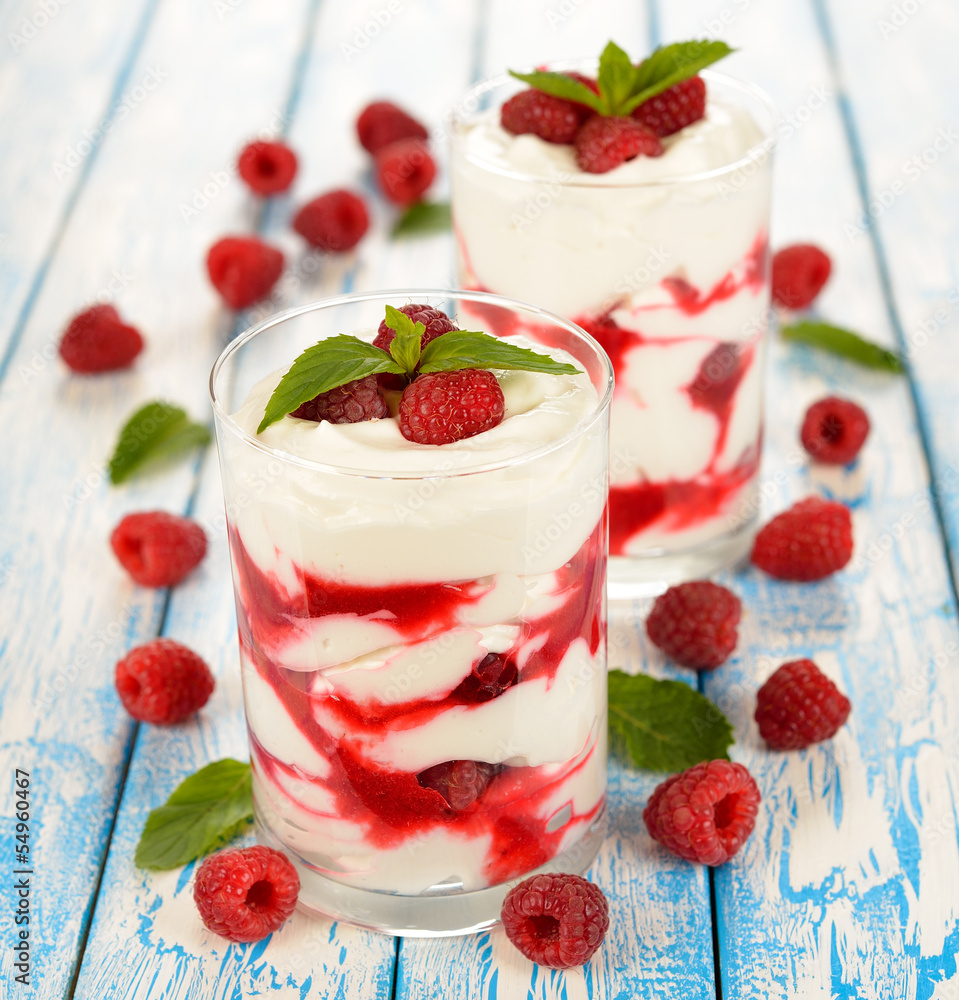 Raspberry dessert Raspberry dessert