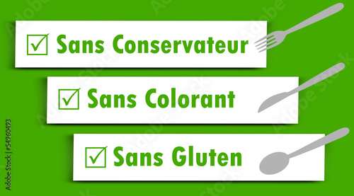Etiquette sans conservateur,colorant,gluten