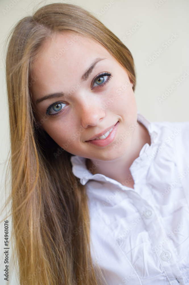 portrait of the beautiful girl with a flowing hair portrait of the beautiful girl with a flowing hair