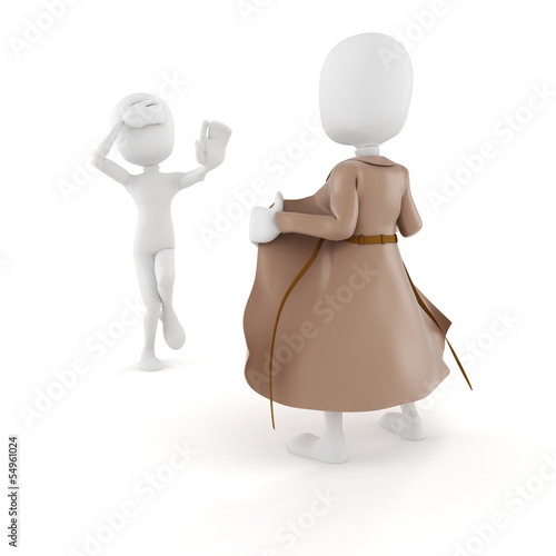 Obraz na plátně 3d man funny exhibitionist