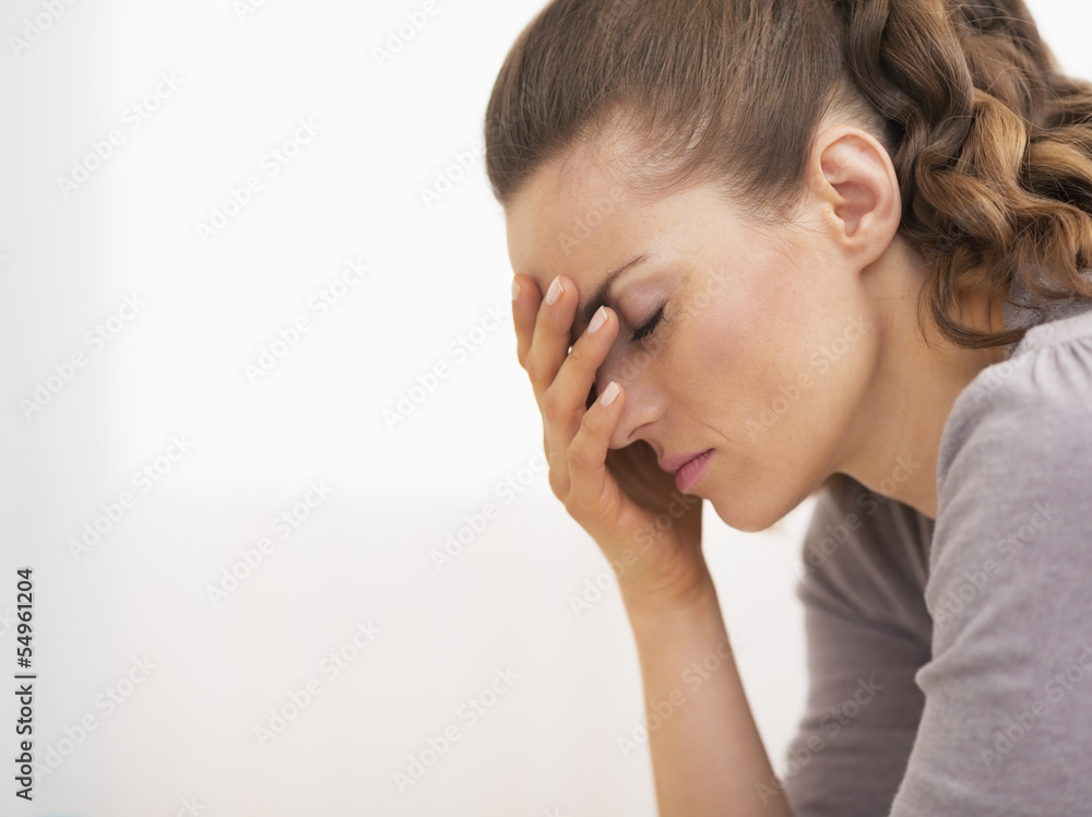 Portrait of stressed young woman Portrait of stressed young woman