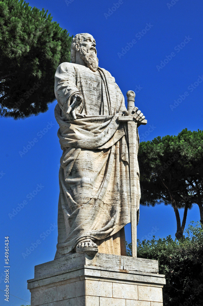 Roma Eur, basilica santi Pietro e Paolo - Statua di San Paolo