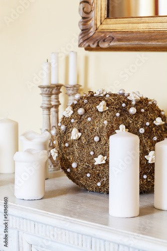 Mediterranean interior - candles and ornament