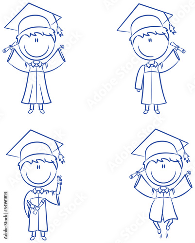 Graduation Cartoon Boy