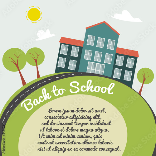 illustration on back to school background