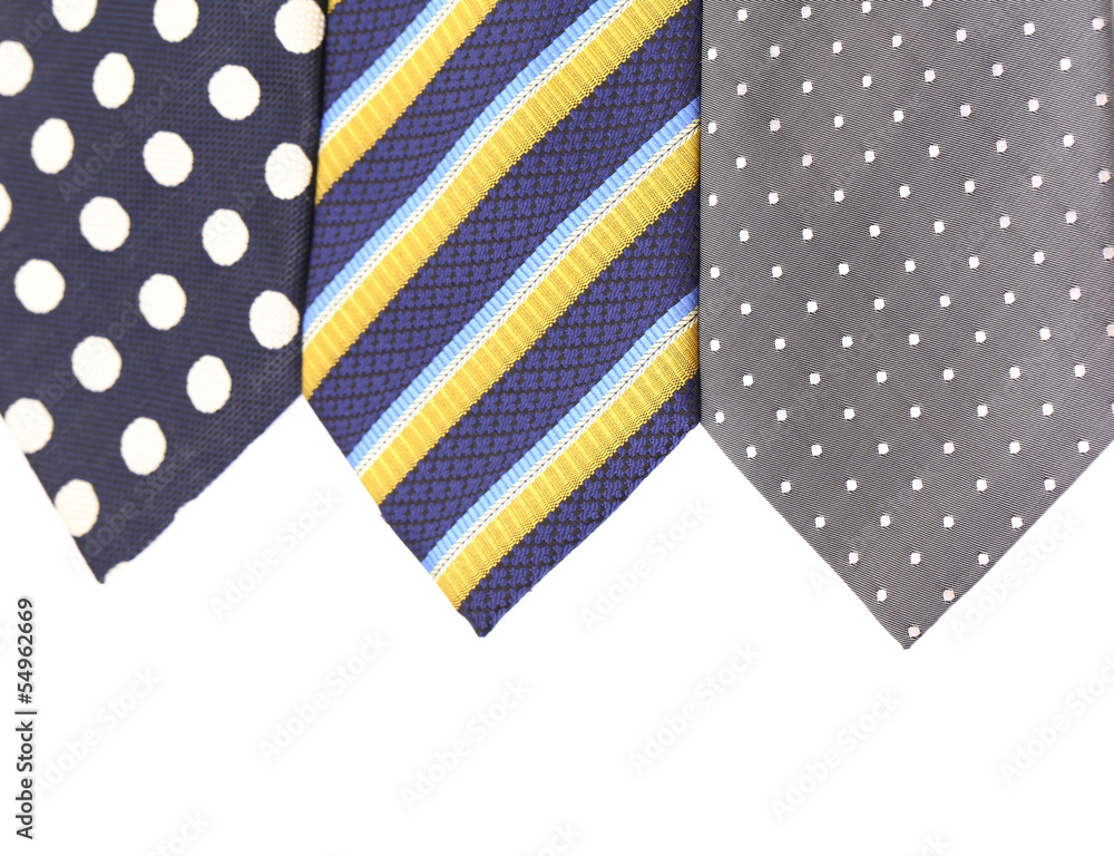 Fototapeta premium Background of three multi-colored tie.