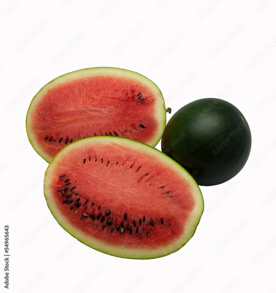 Red watermelon with white background. Red watermelon with white background.