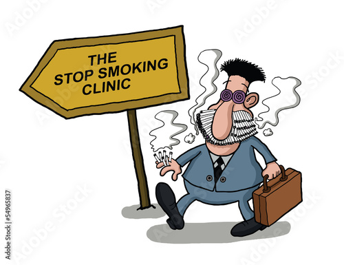 Man goes to a smoking clinic