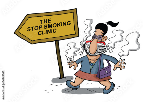 Woman goes to a smoking clinic