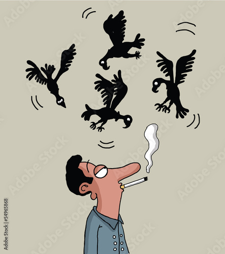 Man smokes to his death