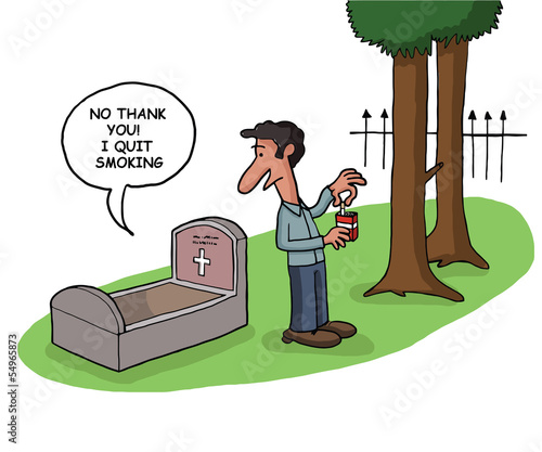 Man quits smoking in tomb