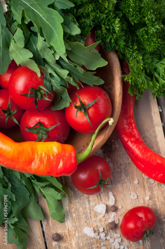 Bright summer vegetables