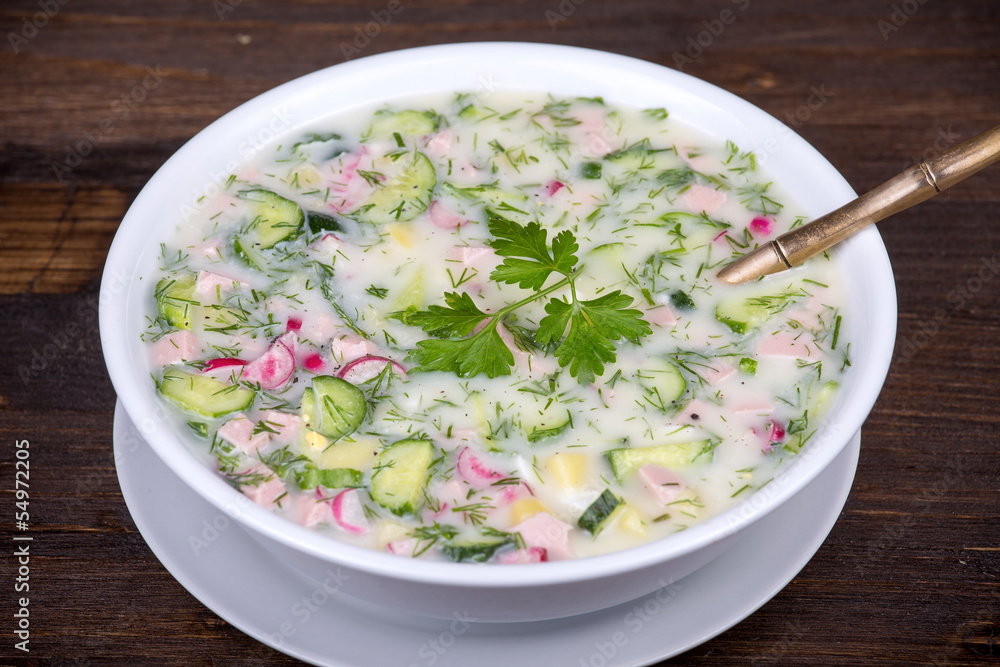 Vegetable soup ( okroshka )
