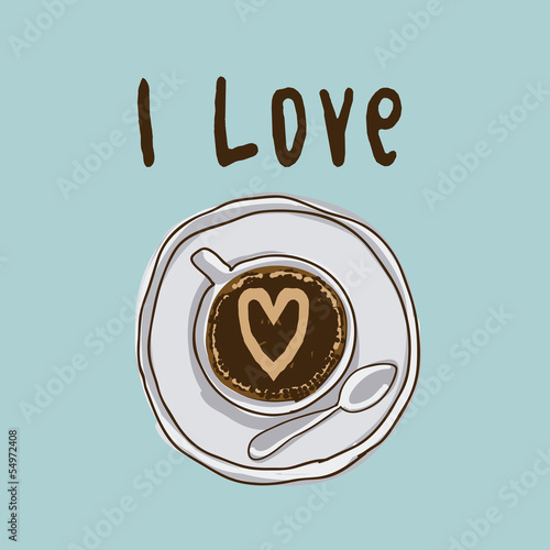 i love coffee design