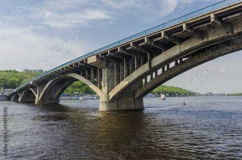 The great bridge across the Dnieper River in Kiev