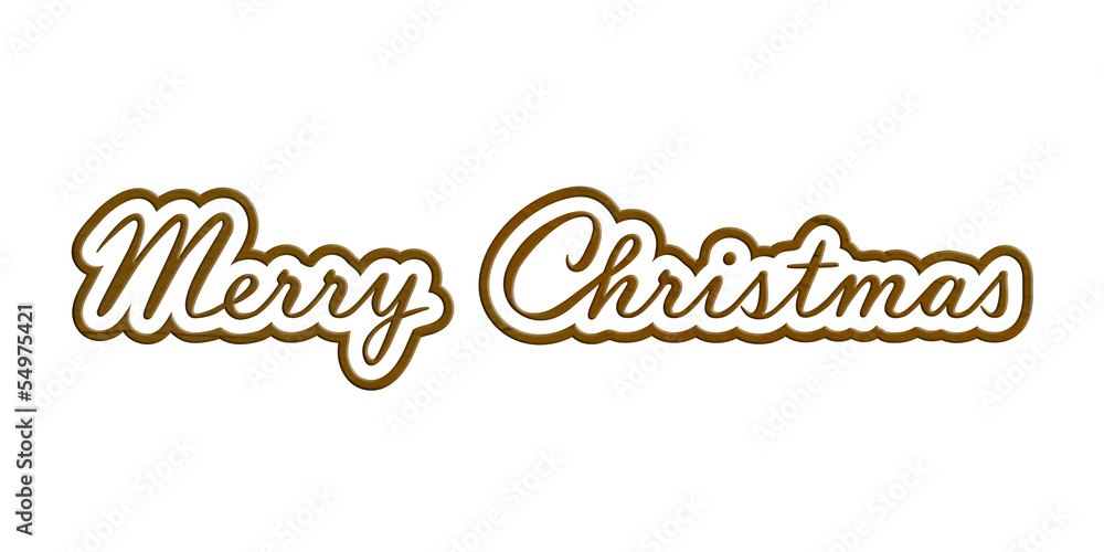 Schriftzug „Merry Christmas“ aus dunklem Holz