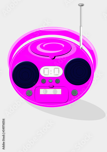 Radio redonda y rosa
