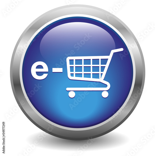 e-shop icon. Blue
