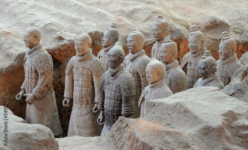 Fotografie, Tablou Terracotta army warriors in Xian, China