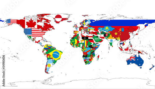 国旗の世界地図