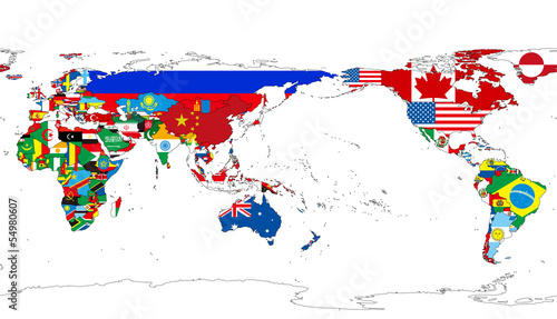 国旗の世界地図