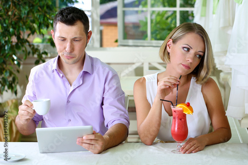 Young couple  taking  with ...