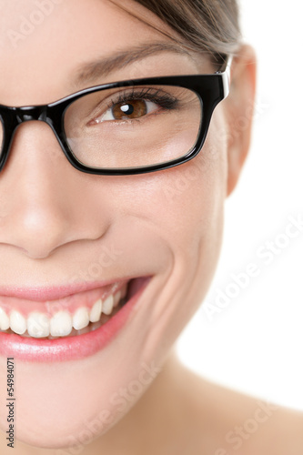 Glasses eyewear woman portrait close up