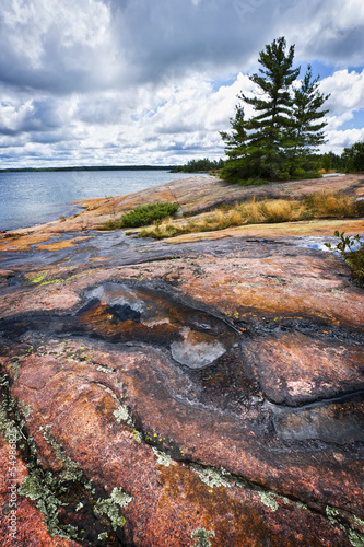 Rocky shore in Georgian Bay photo