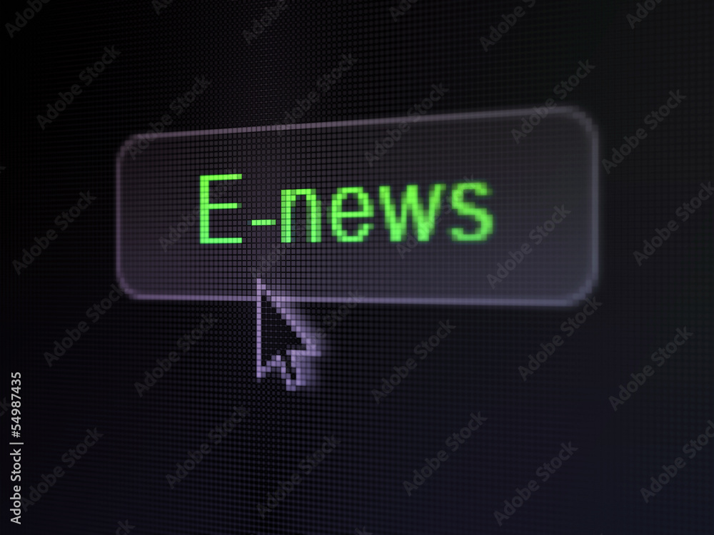 News concept: E-news on digital button background News concept: E-news on digital button background