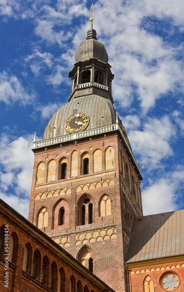 Belfry of the Lutheran Cathedral in Riga