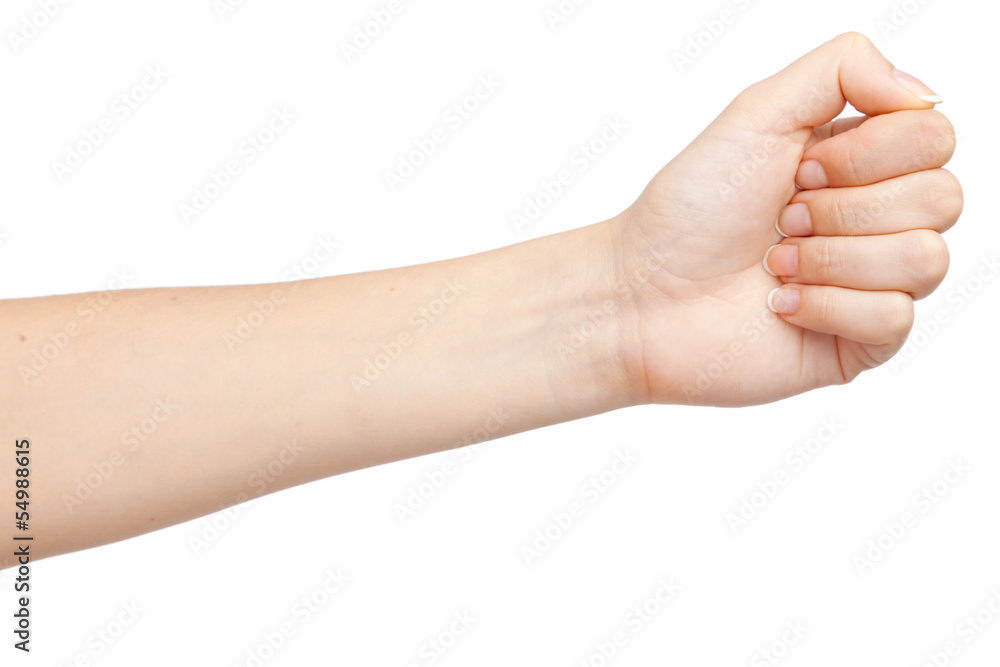 Female hand isolated on white background Female hand isolated on white background