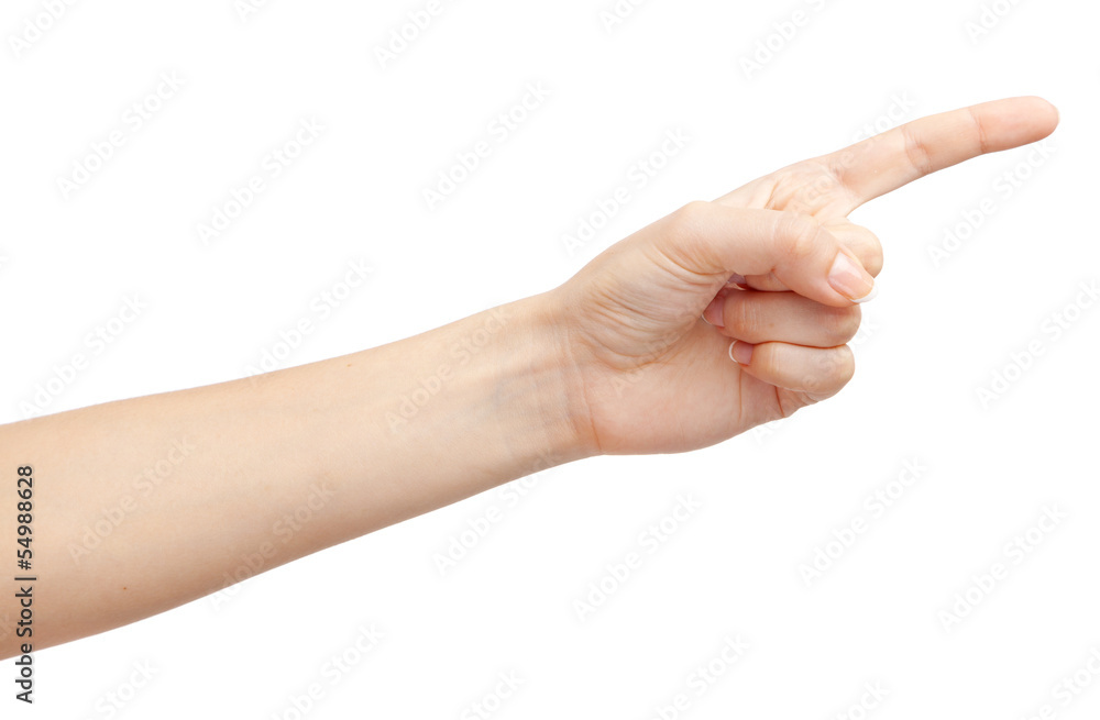 Female hand isolated on white background Female hand isolated on white background