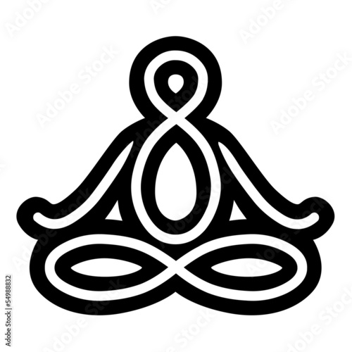 Logo eines Yogi im Lotussitz – freigestellt