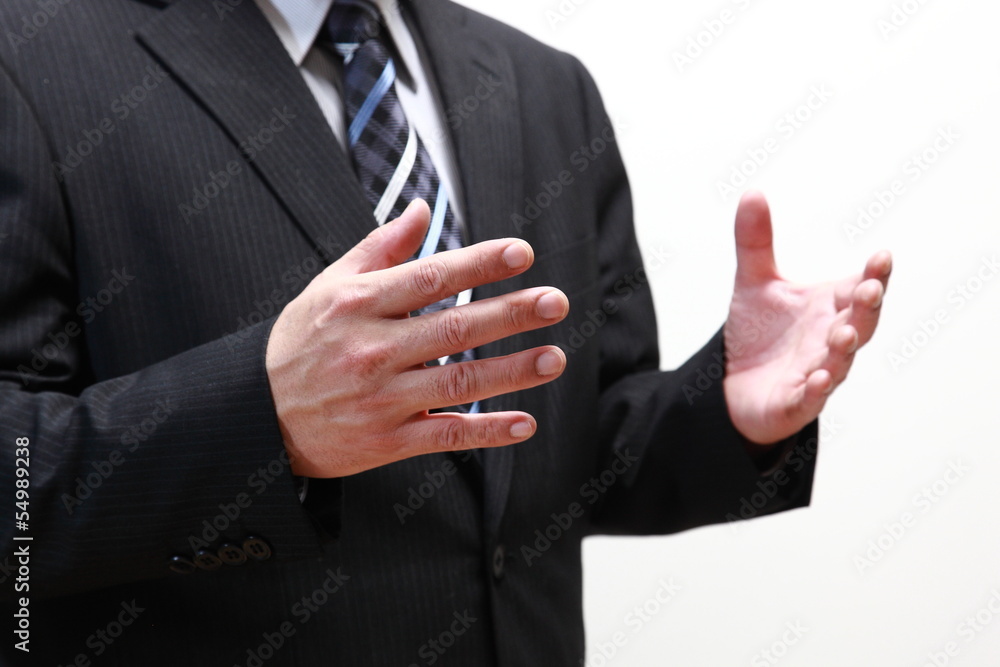Obraz premium プレゼンするビジネスマン