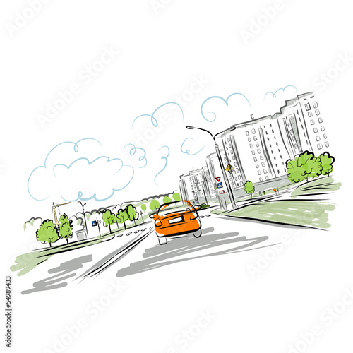 ?ar on the city road for your design