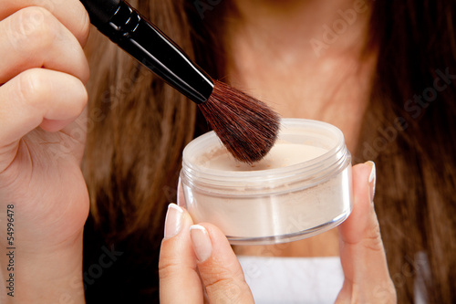 Close-up photo of face powder