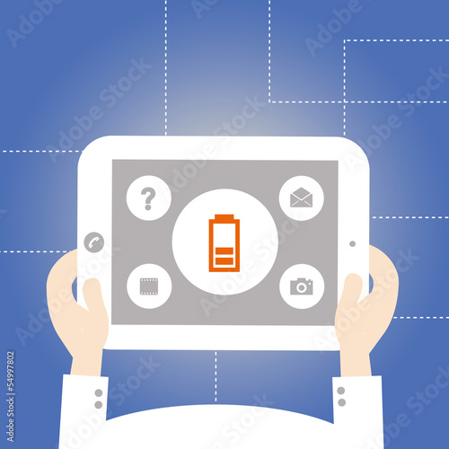 Vector cartoon technology style for use