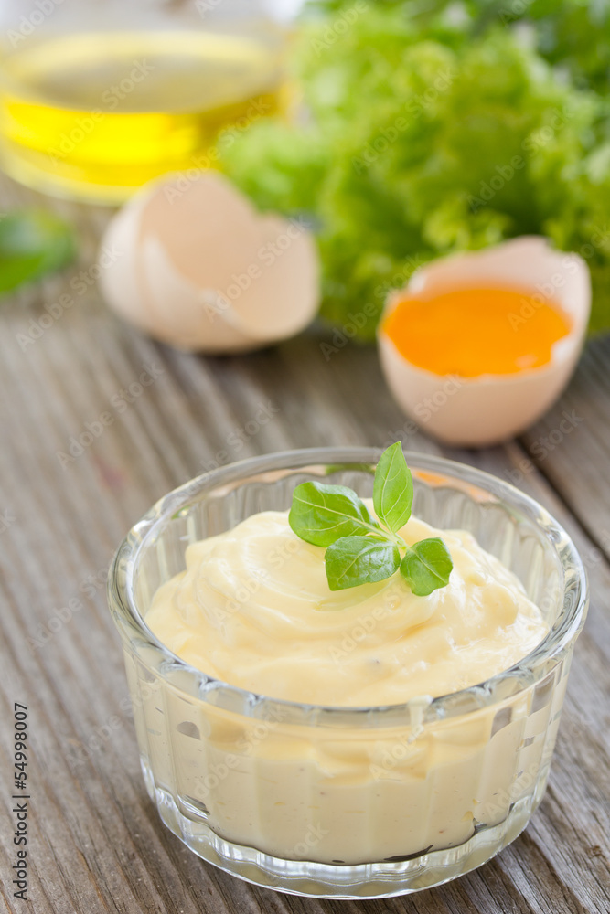 Homemade aioli sauce. Homemade aioli sauce.