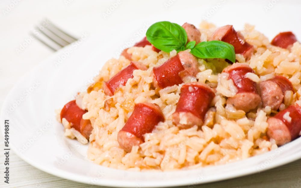 rice with sausage rice with sausage