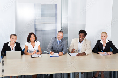 Slika na platnu Panel Of Corporate Personnel Officers
