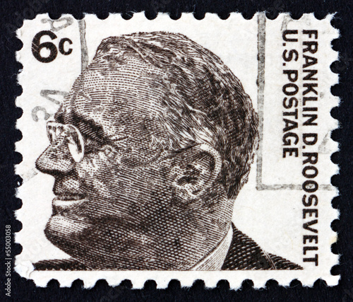 Postage stamp USA 1966 Franklin Delano Roosevelt photo