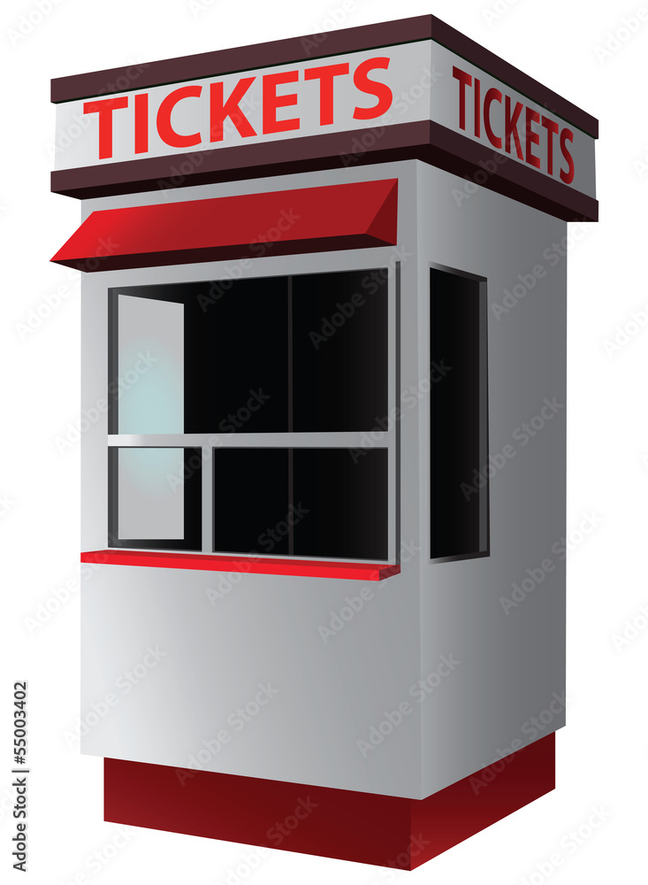 Ticket booth vector de Stock | Adobe Stock