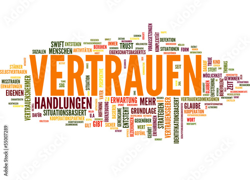 Vertrauen (Beziehung, vertraut; tagcloud)