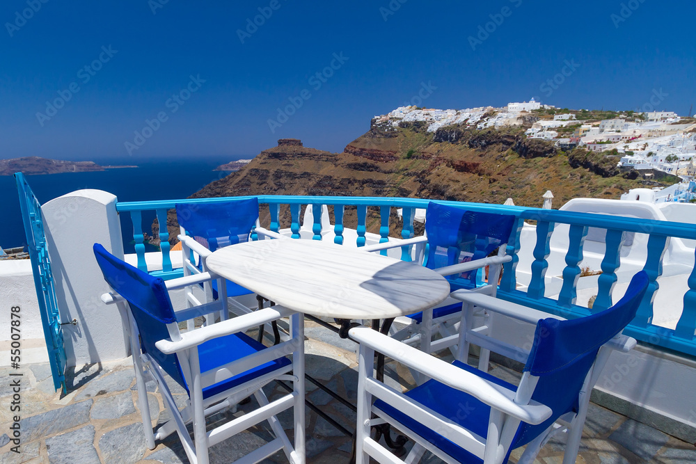 White architecture of Oia village on Santorini island, Greece White architecture of Oia village on Santorini island, Greece