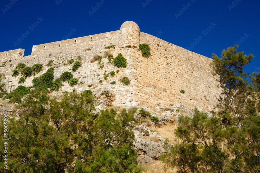 Fortress Fortezza in city of Rethymno, Crete, Greece