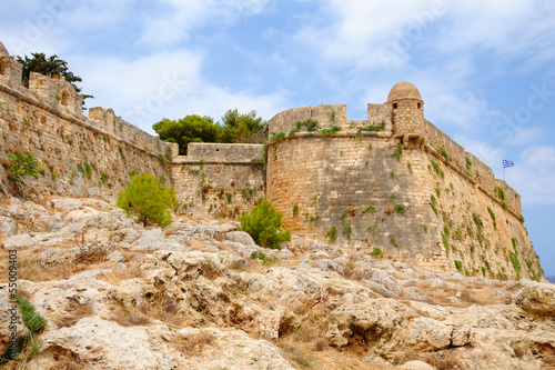 Citadel Fortezza in city of Rethymno  Crete  Greece