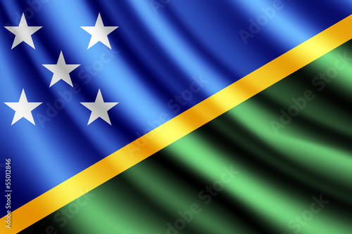 Waving flag of Solomon Islands  vector